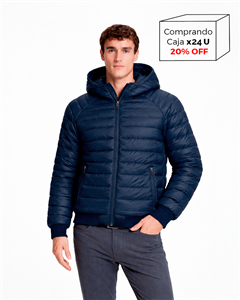 8540 - Campera Puffer Urbana Con Capucha Desmontable